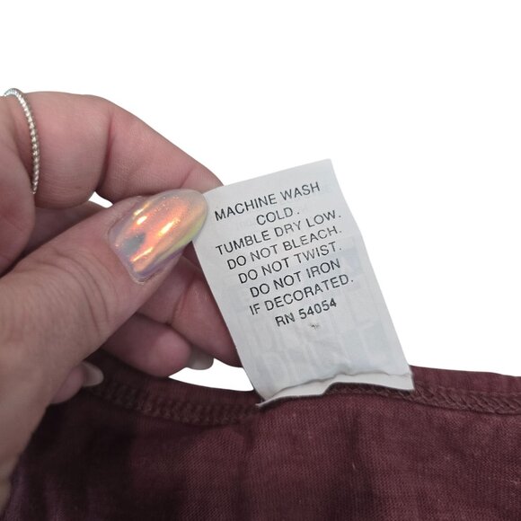 Vintage Bugle Boy Mens Medium Tank Top 100% Cotton Burgundy Aztec Graphic Muscle - Picture 2 of 5